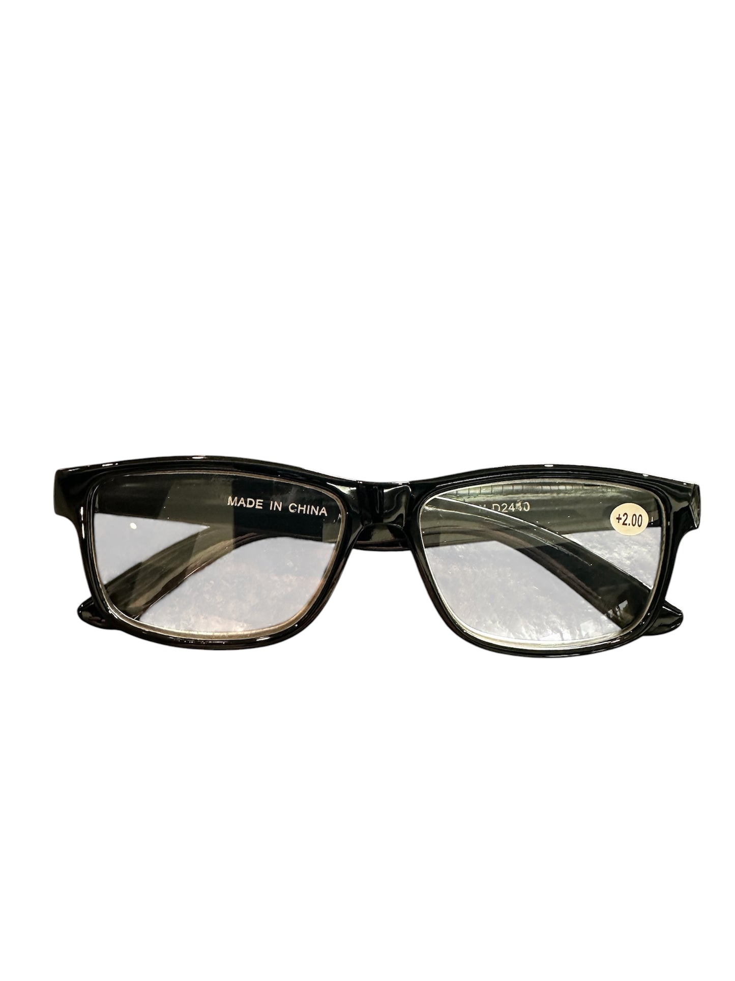 (+2.00) CLASSIC SQUARE FRAME READING GLASSES