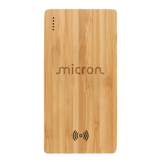 eco-Friendly Bamboo Wireless Power Bank